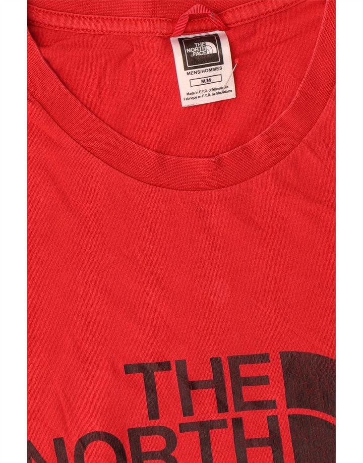 The North Face Camiseta gráfica para hombre Top Medium Red Cotton