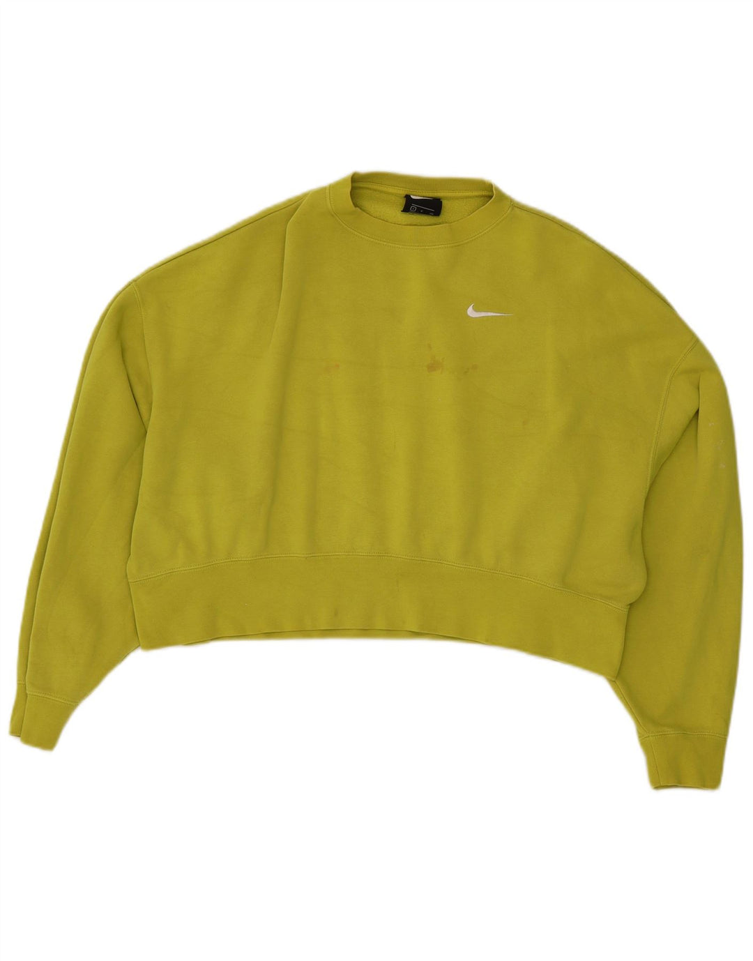 Nike - Sudadera corta de gran tamaño para mujer, talla 10, algodón verde pequeño