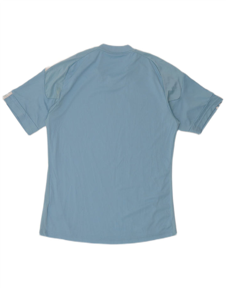 Adidas Mens Climacool Camiseta Top Grande Azul Rayas Poliéster