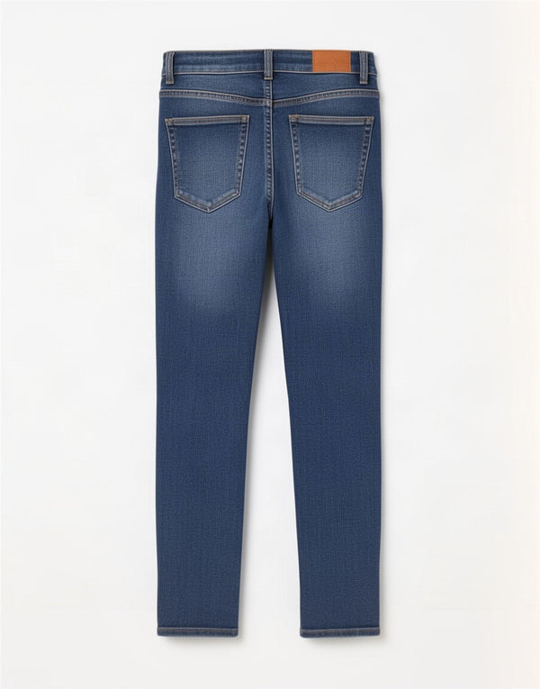 Zara Mujer Crop Slim Jeans W28 L25 Algodón Azul