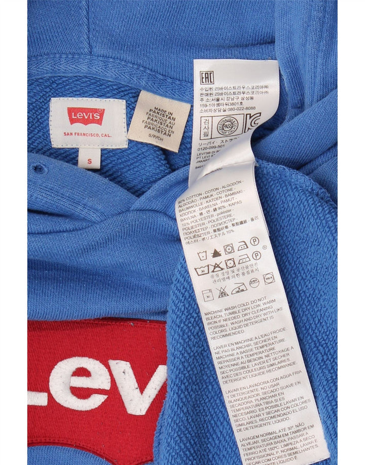 LEVI'S Hombre Sudadera Con Capucha Gráfica Jersey Pequeño Algodón Azul