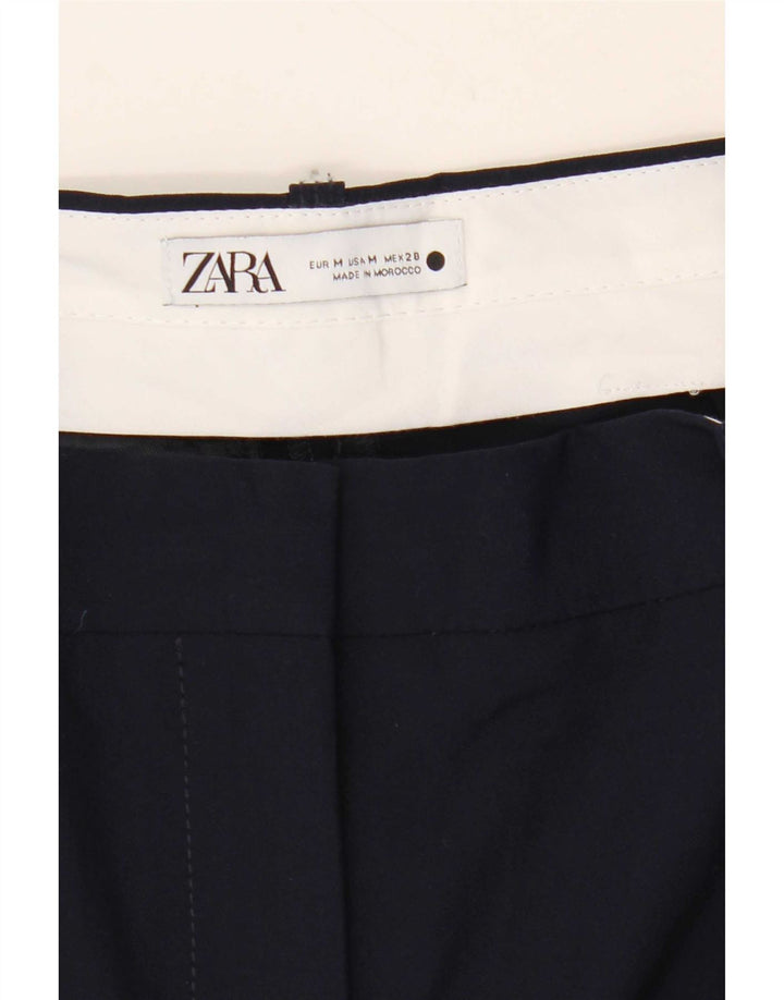 Zara Mujer Pantalón Chino Pegged Mediano W30 L26 Azul Marino