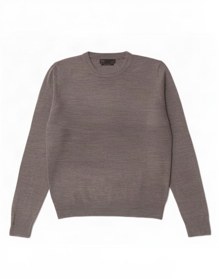 Marks & Spencer Suéter con Cuello Barco para Hombre Acrílico Gris Medio