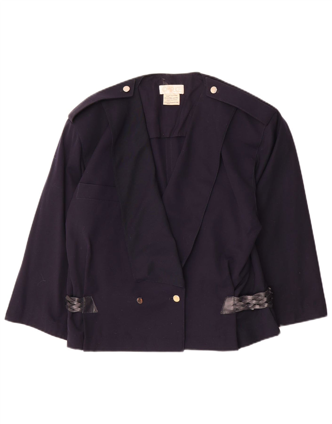 Complice Chaqueta militar de manga 3/4 para mujer EU 40 Azul marino mediano