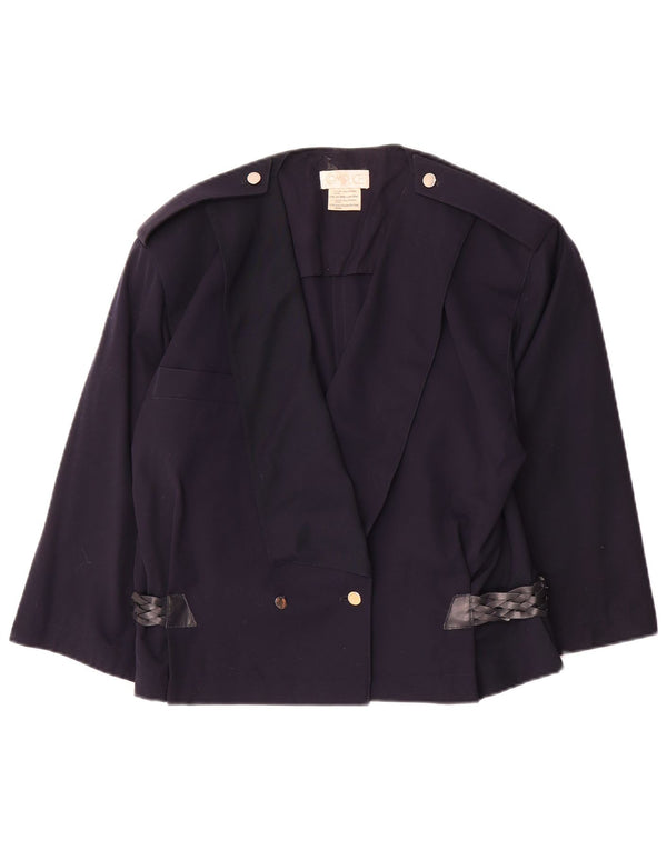 Complice Chaqueta militar de manga 3/4 para mujer EU 40 Azul marino mediano