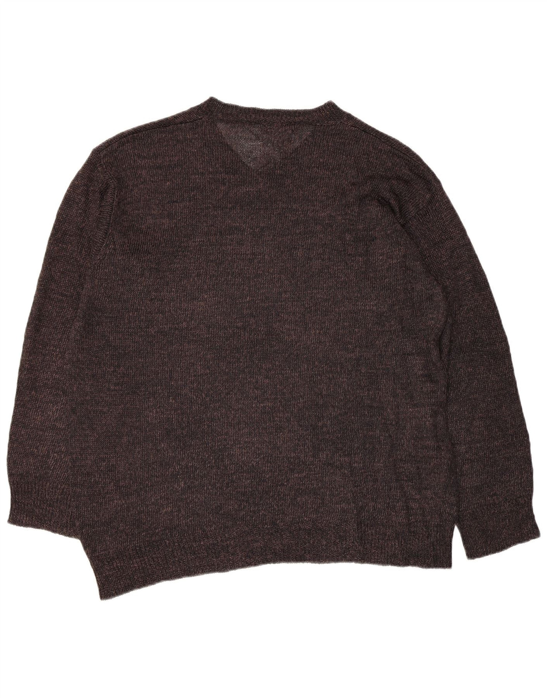 Dolce & Gabbana Jersey con cuello en V para mujer IT 48 XL Viscosa marrón