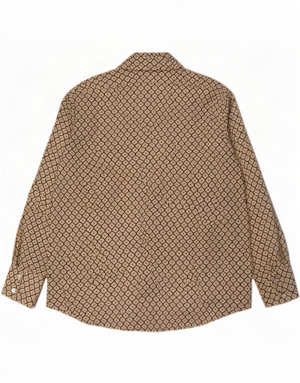 Zara Womens Shirt Blouse UK 18 XL Off White Geometric Polyester