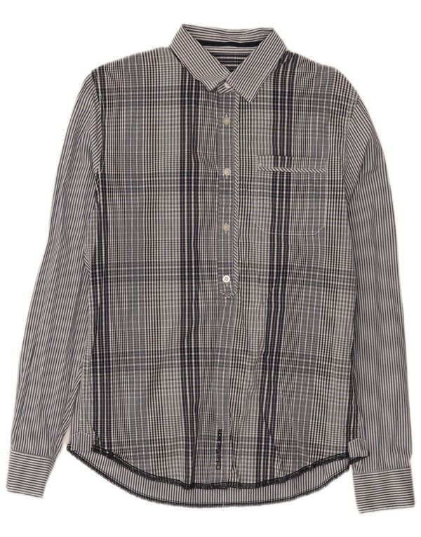 Camisa Calvin Klein Jeans Hombre Algodón A Cuadros Azul Medio