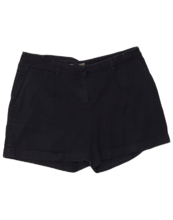 Pantalones cortos chinos con pinzas para mujer Oasis UK 12 Medium W34 Azul marino Algodón