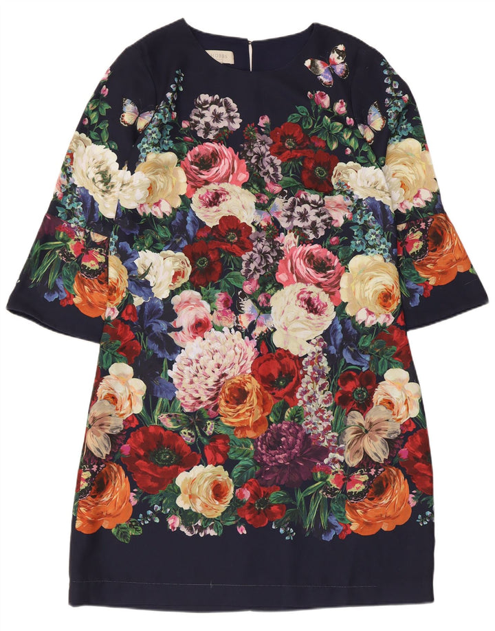 Hobbs Vestido recto de manga 3/4 para mujer UK 40 Mediano Multicolor Floral