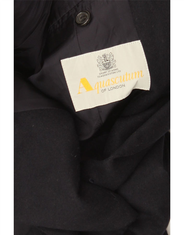 Aquascutum Chaqueta tipo blazer con doble botonadura para hombre UK 36 Small Azul marino