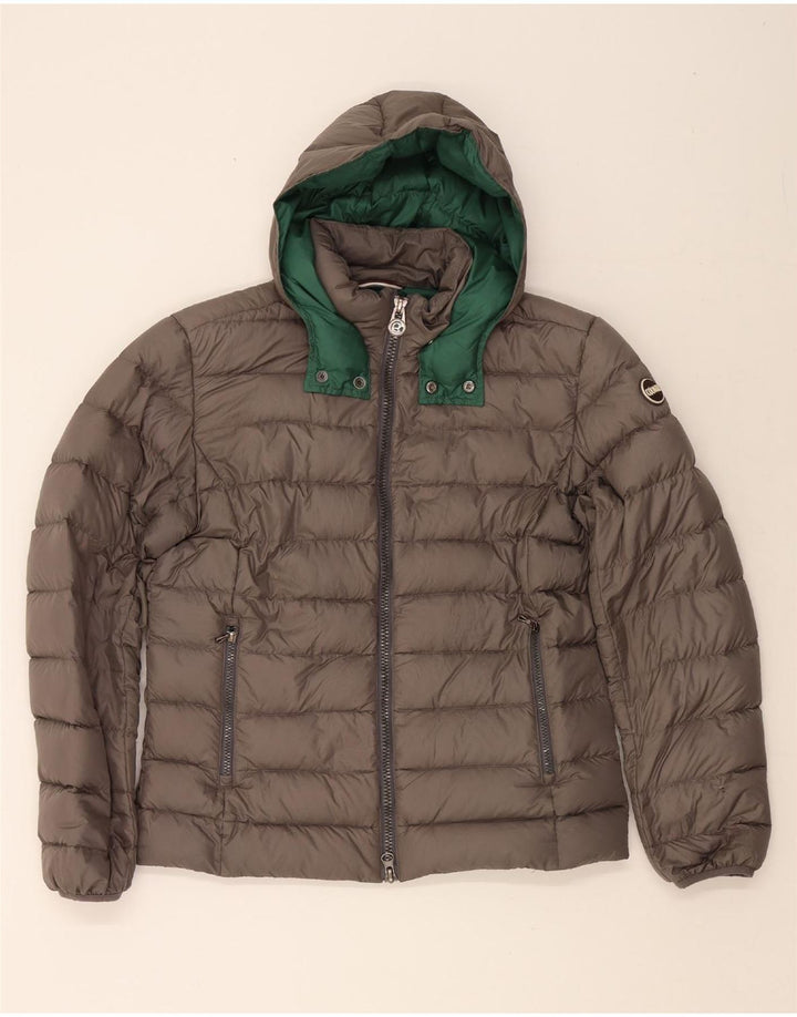 COLMAR Womens Hooded Padded Jacket IT 50 2XL Brown Polyester Vintage Colmar and Second-Hand Colmar from Messina Hembry 