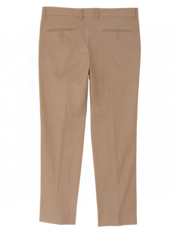 Pantalón de traje recto Van Heusen para hombre W34 L30 Poliéster beige