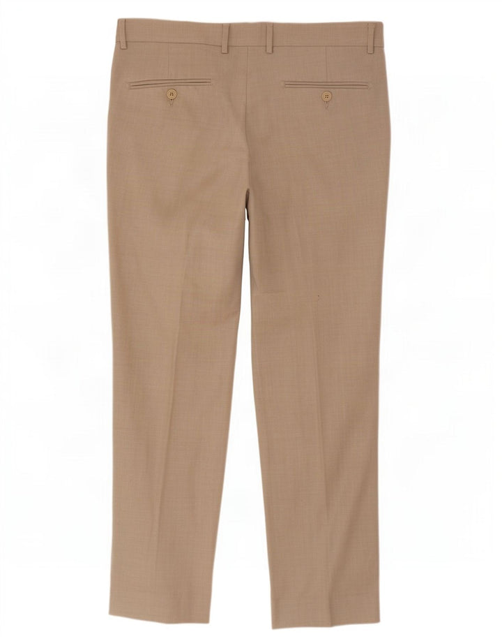 Pantalón de traje recto Van Heusen para hombre W34 L30 Poliéster beige