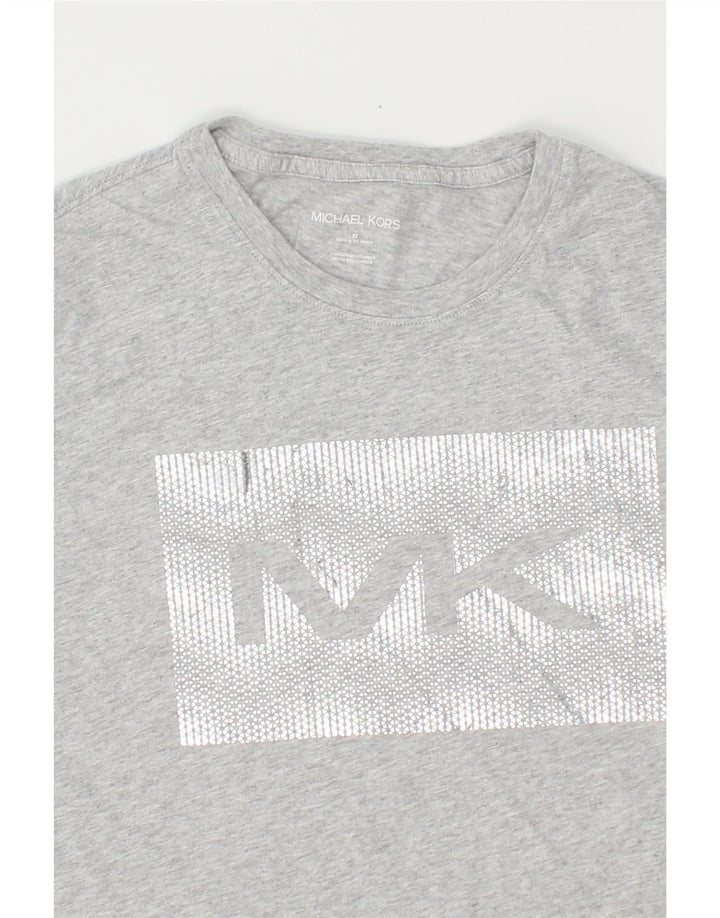 MICHAEL KORS Mens Graphic T-Shirt Top Medium Grey Cotton Vintage Michael Kors and Second-Hand Michael Kors from Messina Hembry 