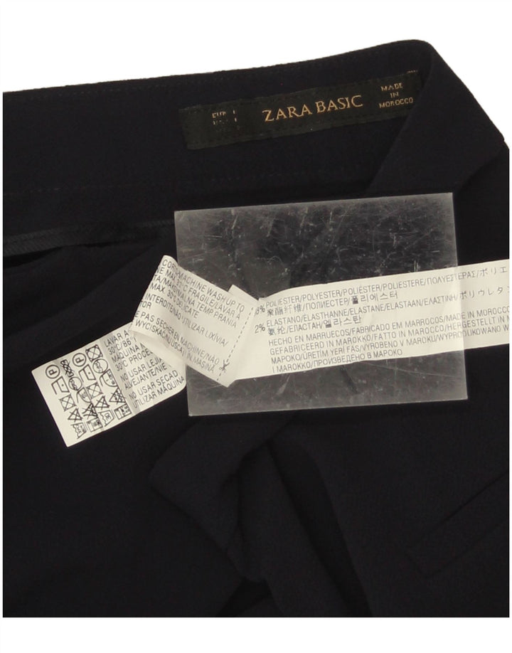 Zara Mujer Chino Shorts Grande W32 Azul Marino Poliéster