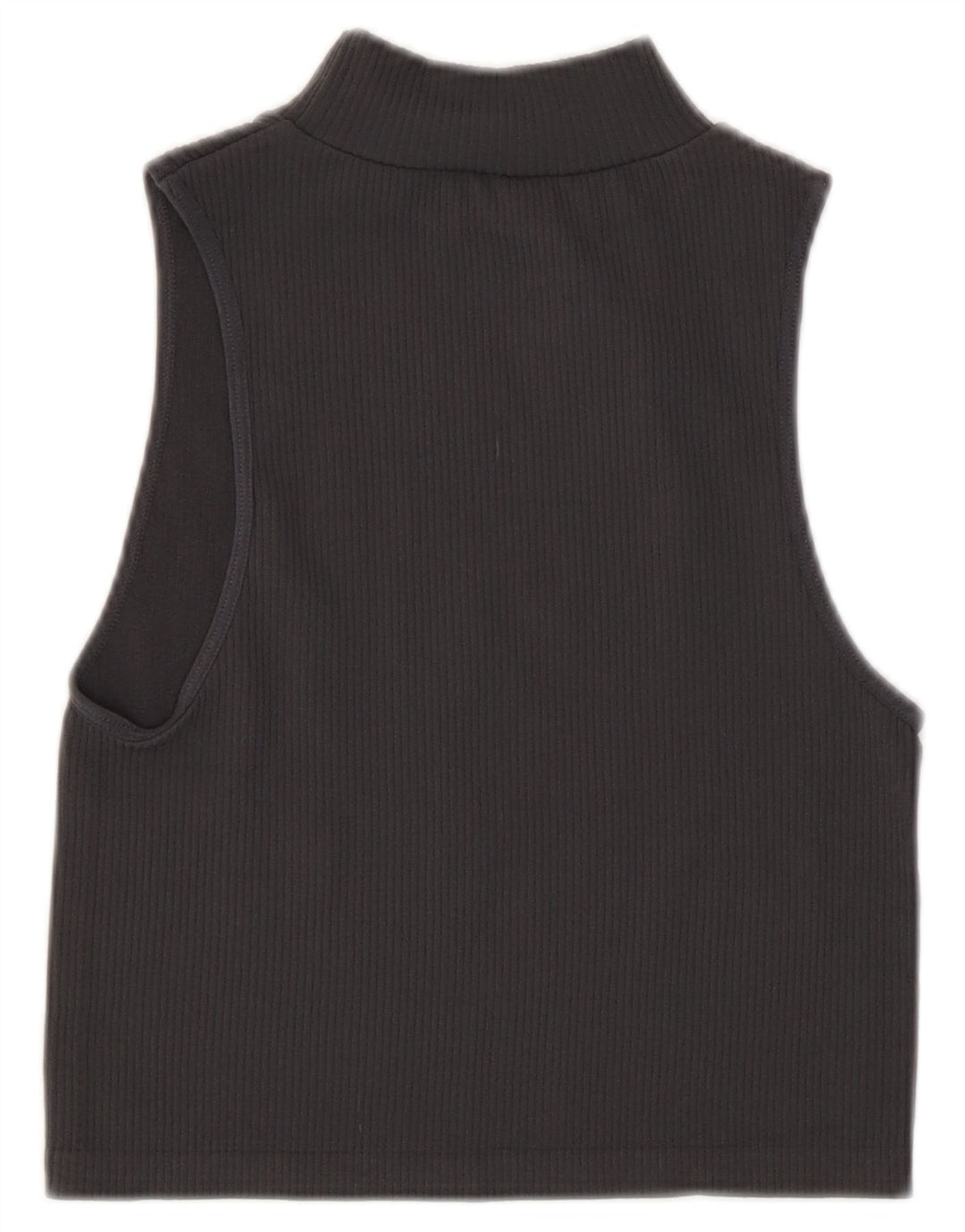 Zara Mujer Crop Vest Top UK 42 Poliamida Gris Medio