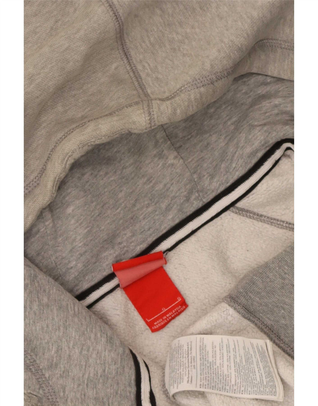 Nike Sudadera con capucha y cremallera gráfica para hombre, talla grande, algodón gris