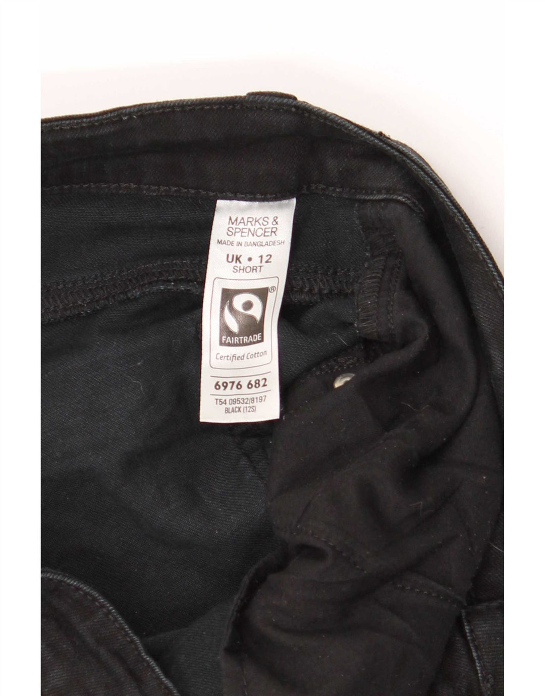 Marks & Spencer Jeans Cortos para Mujer UK 12 Medium W34 L27 Negro