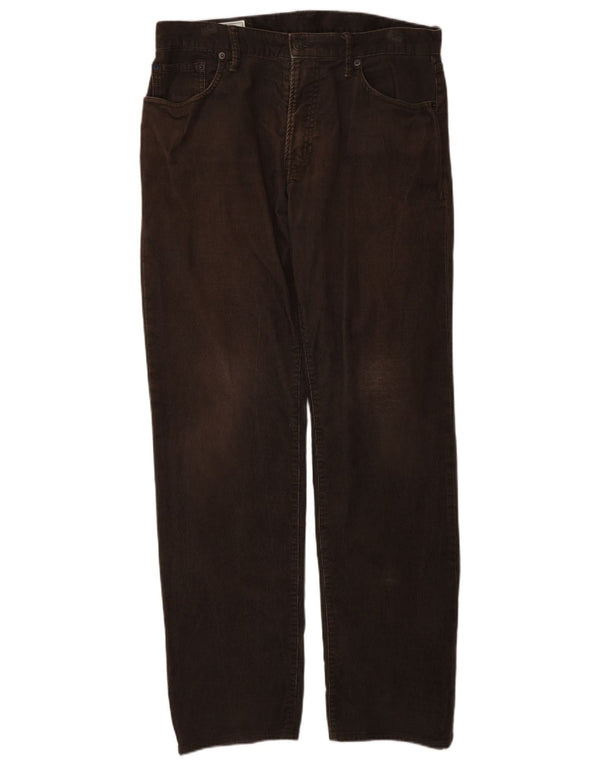 Pantalones rectos de pana para hombre Gap W32 L32 Algodón marrón