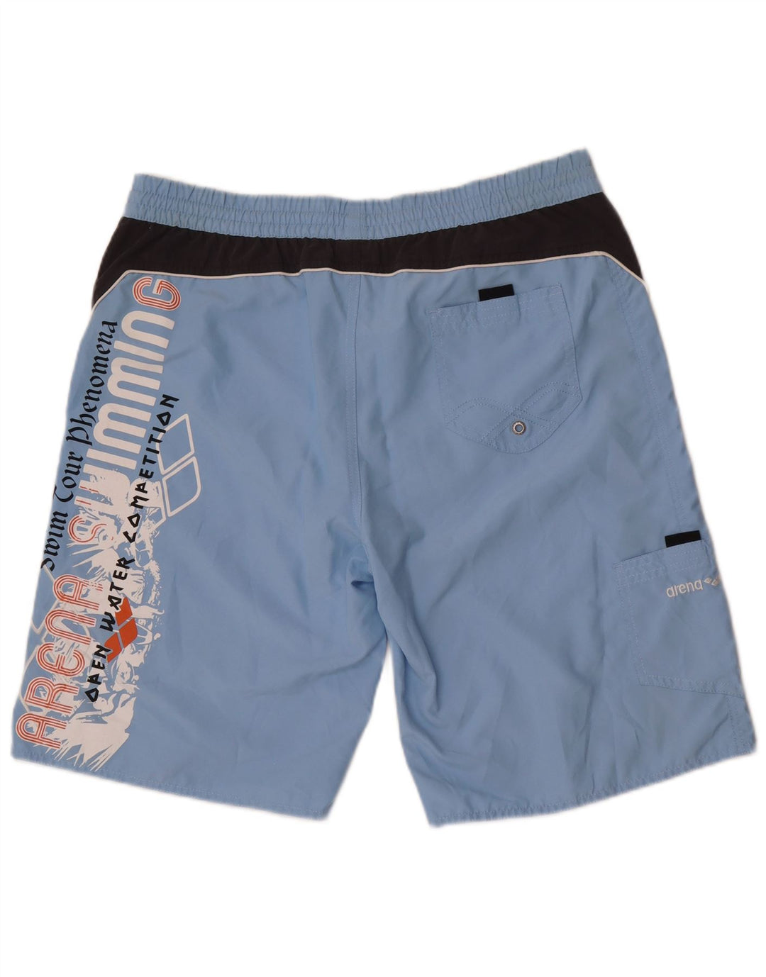 Arena Shorts De Baño Con Gráficos Para Hombre Poliéster Color Block Azul Grande