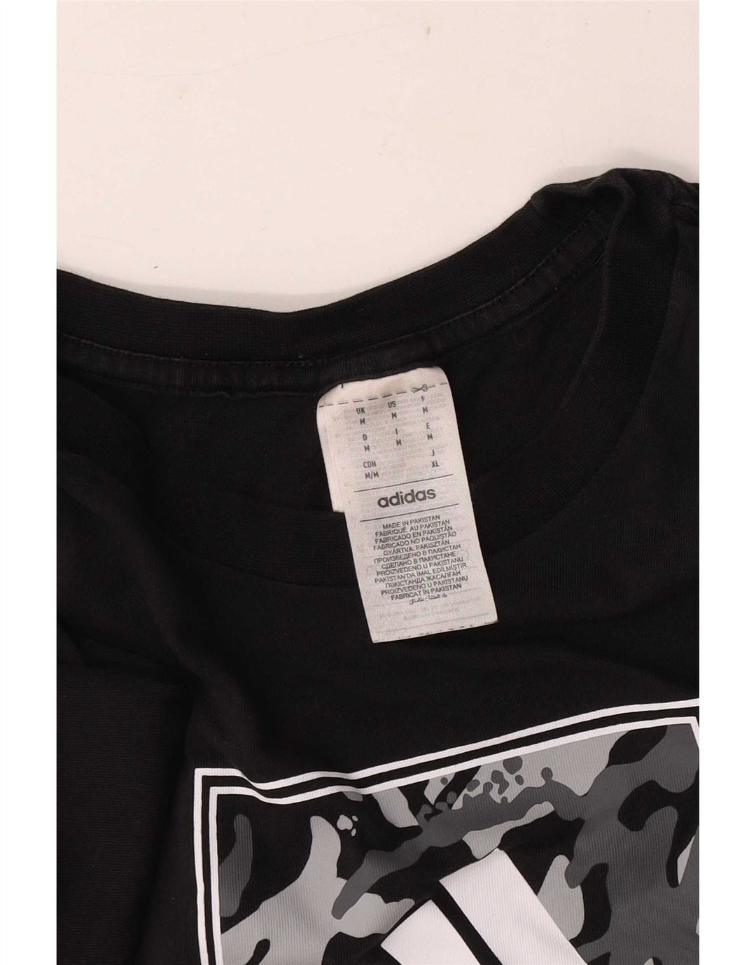 Adidas - Camiseta gráfica para hombre, talla mediana, algodón negro