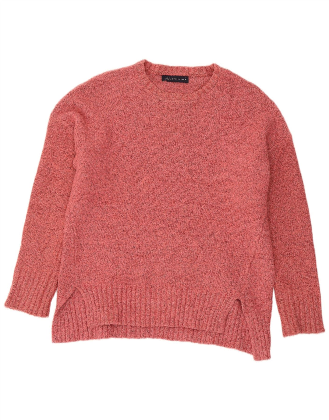 Marks & Spencer Suéter de gran tamaño con cuello barco para mujer UK 10 Small Pink