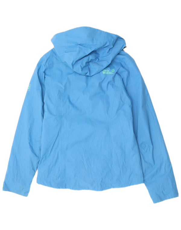JACK WOLFSKIN Chaqueta cortavientos con capucha para mujer UK 8 Small Blue Polyamide