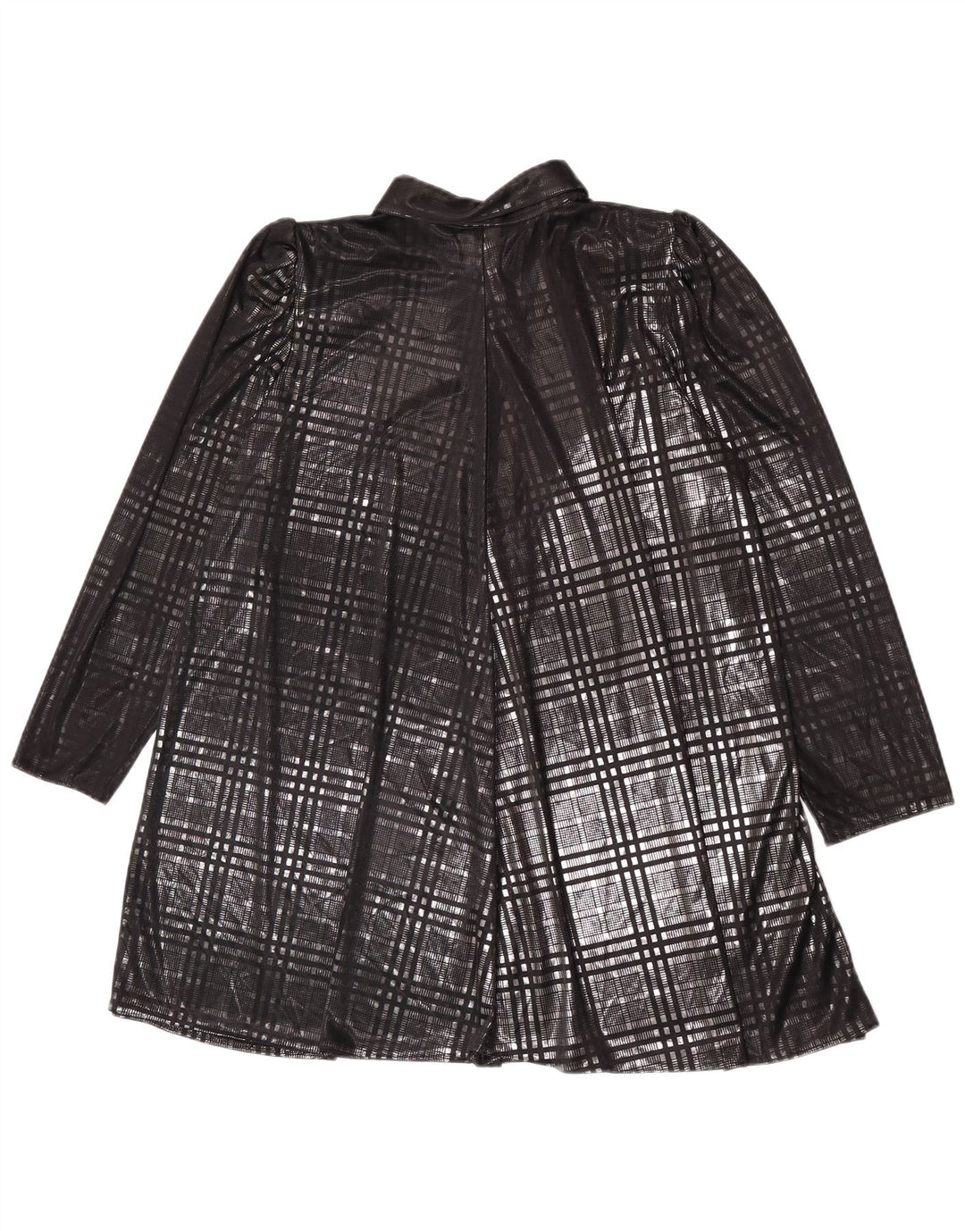 Nuevo Blusa Fast para mujer transparente EU 44 XL Poliéster a cuadros negros