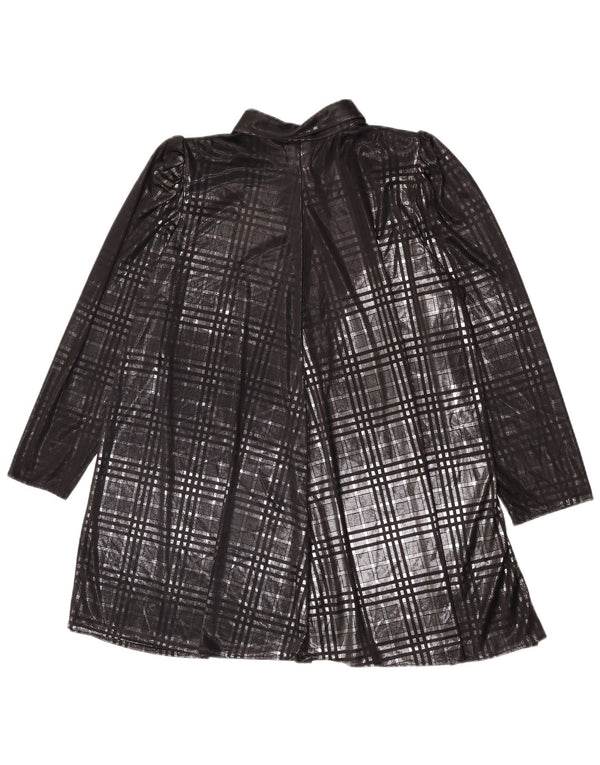 Nuevo Blusa Fast para mujer transparente EU 44 XL Poliéster a cuadros negros