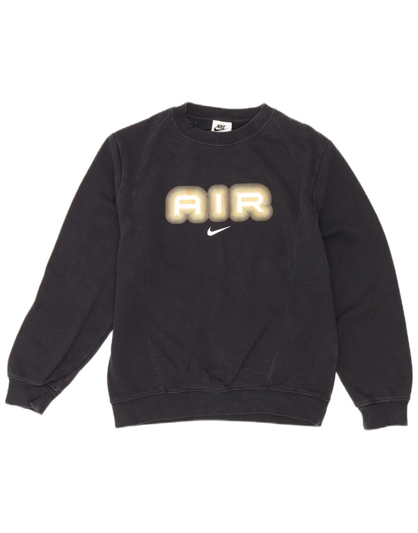 Nike Boys Graphic Sudadera Jumper 10-11 años Mediano Negro Algodón