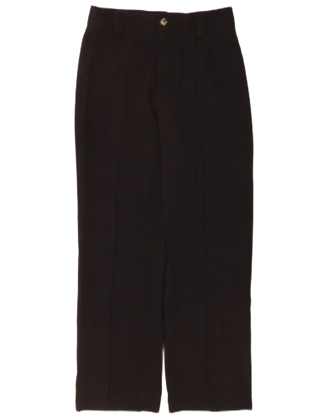 Zara Mujer Pantalones Casuales Rectos Medianos W28 L30 Negro