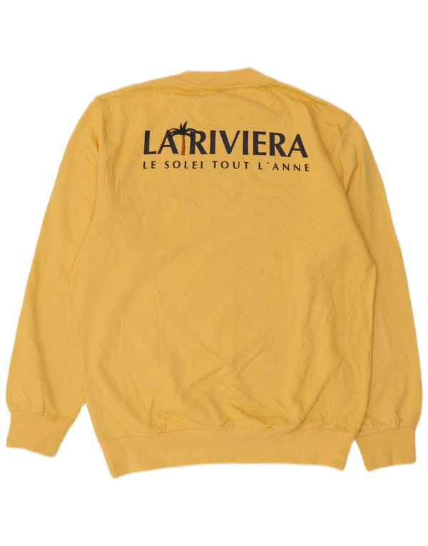 Jack & Jones Hombre Sudadera Gráfica Jumper Large Algodón Amarillo