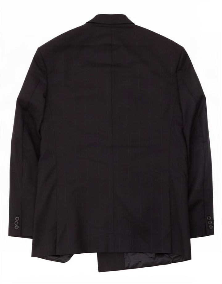 Marks & Spencer Chaqueta tipo blazer larga para hombre UK 42 Large Azul marino a rayas