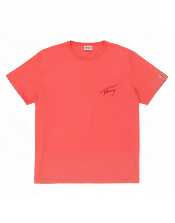 Tommy Hilfiger Camiseta para mujer Top UK 46 Large Pink Cotton