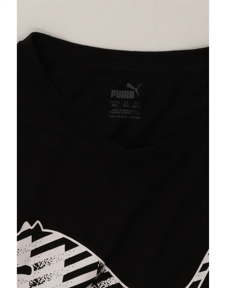 Puma Camiseta gráfica para hombre Top 2XL Negro