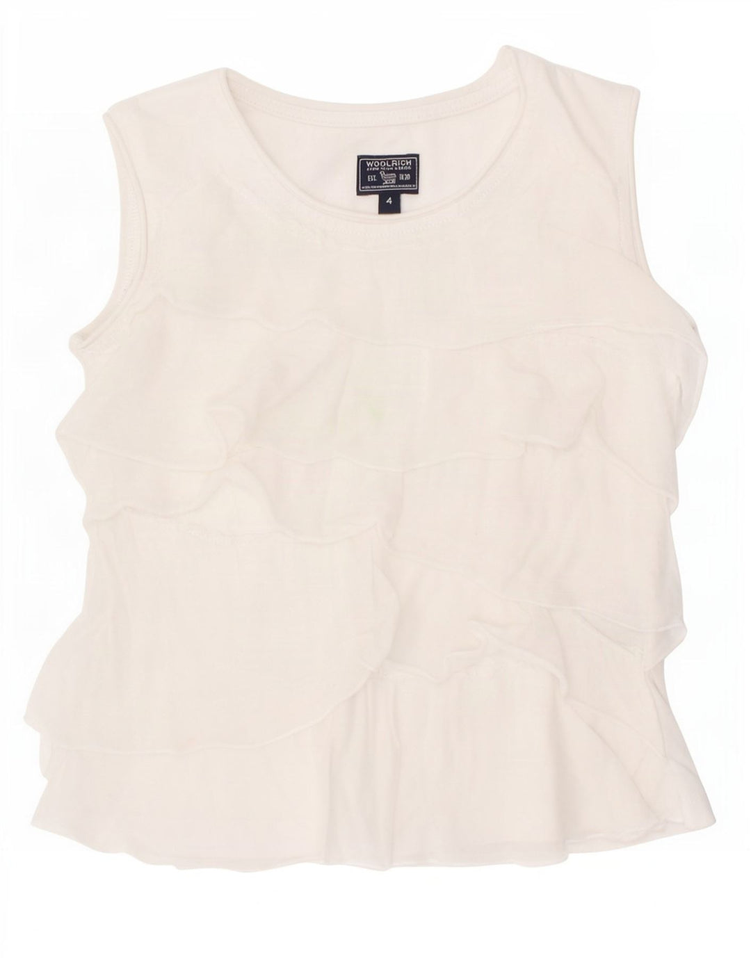 Woolrich Blusa Sin Mangas para Niña 3-4 Años Blanco Algodón