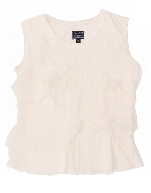 Woolrich Blusa Sin Mangas para Niña 3-4 Años Blanco Algodón