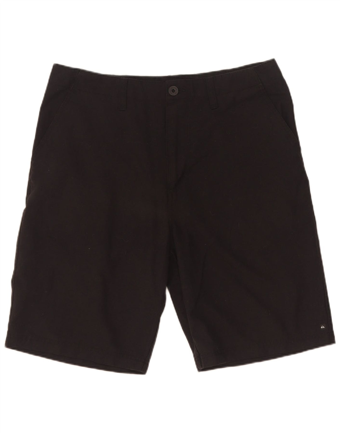 Quiksilver Pantalones cortos chinos gráficos para hombre W34 Poliéster negro grande