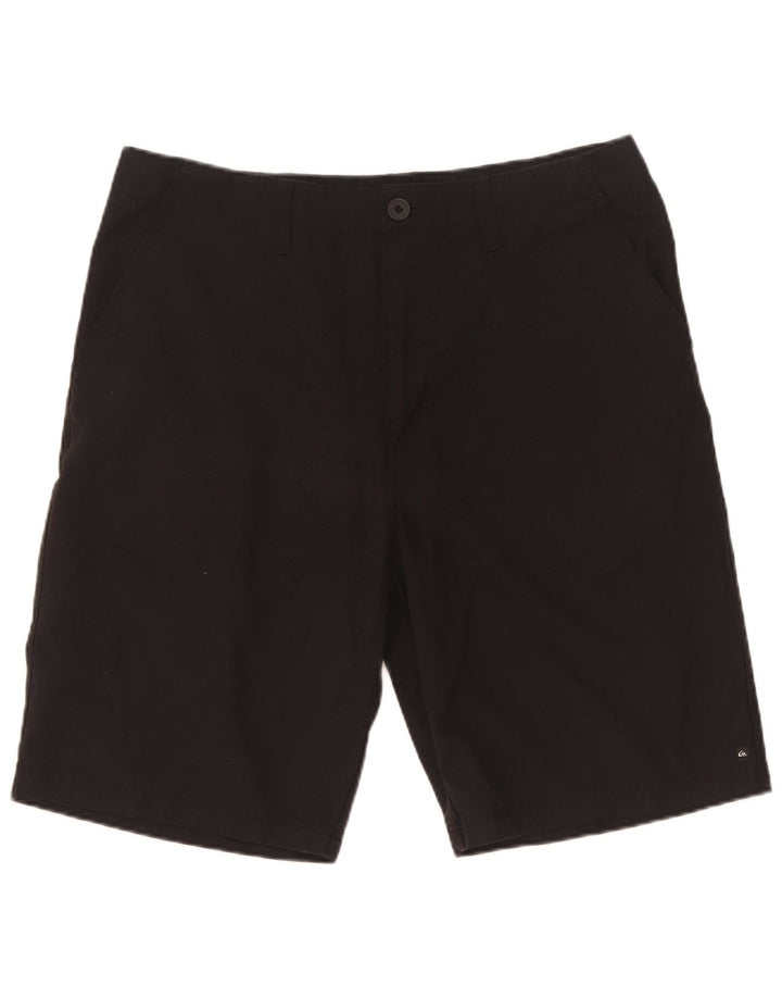 Quiksilver Pantalones cortos chinos gráficos para hombre W34 Poliéster negro grande