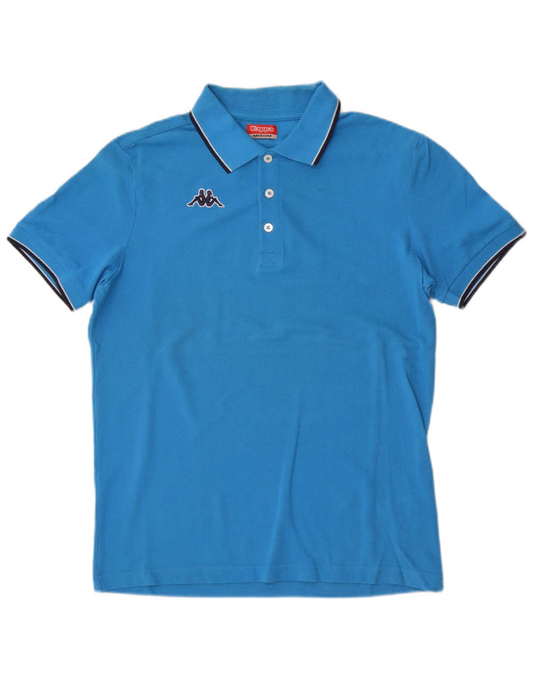 Polo Kappa Hombre Algodón Azul Medio