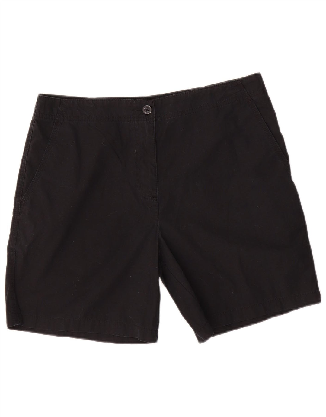 Marks & Spencer Pantalones cortos casuales para mujer UK 12 Medium W30 Algodón negro