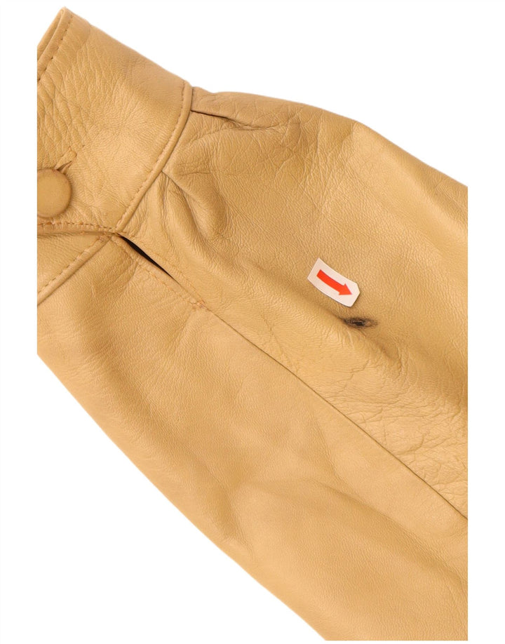 KUZU Chaqueta de cuero para hombre UK 38 Cuero beige medio