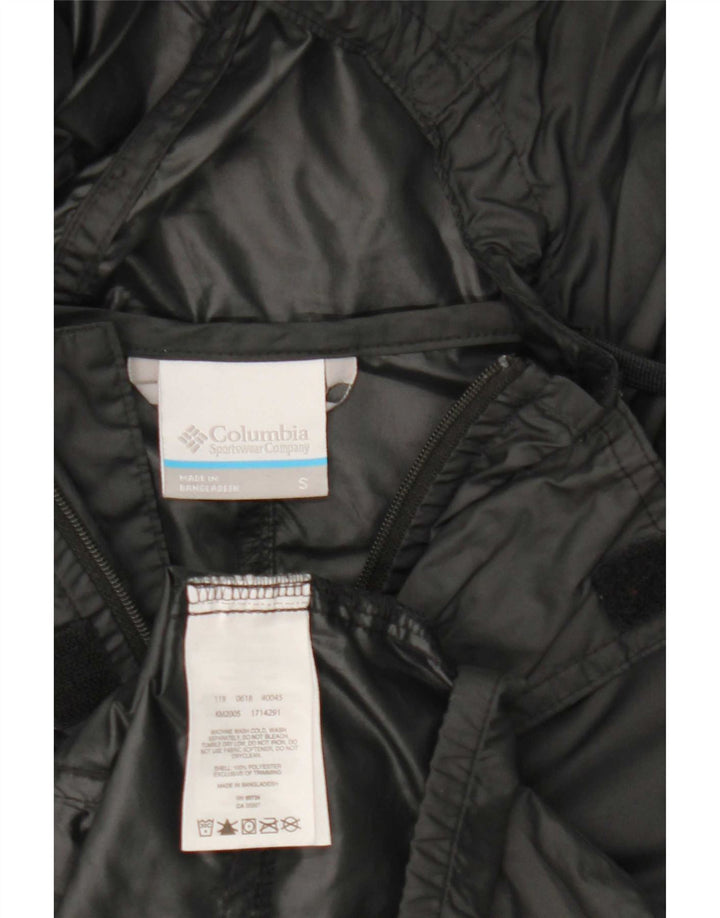 Columbia Chaqueta impermeable con capucha para hombre UK 36 Small Poliéster negro