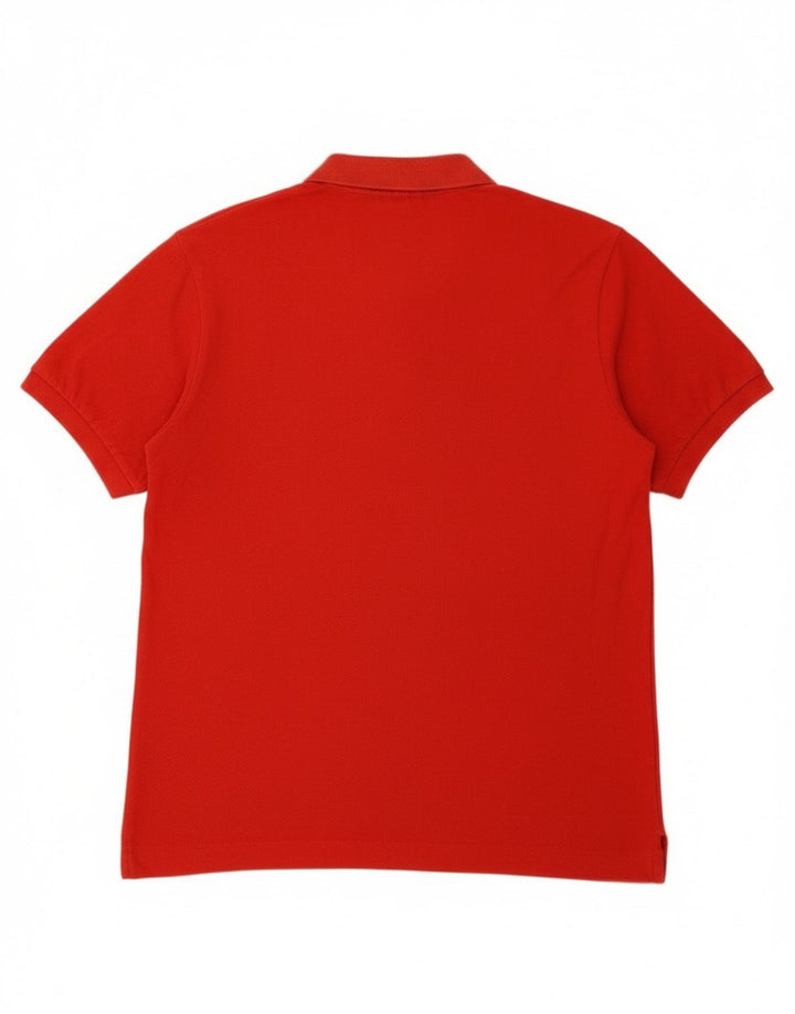 Polo Lacoste para hombre talla 4 mediano algodón rojo