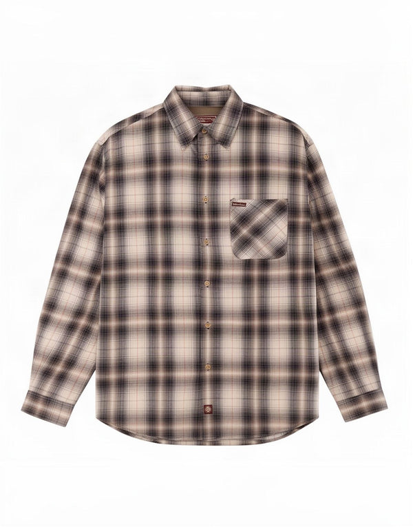 Marlboro Classics Camisa de franela para hombre Algodón a cuadros azul marino grande