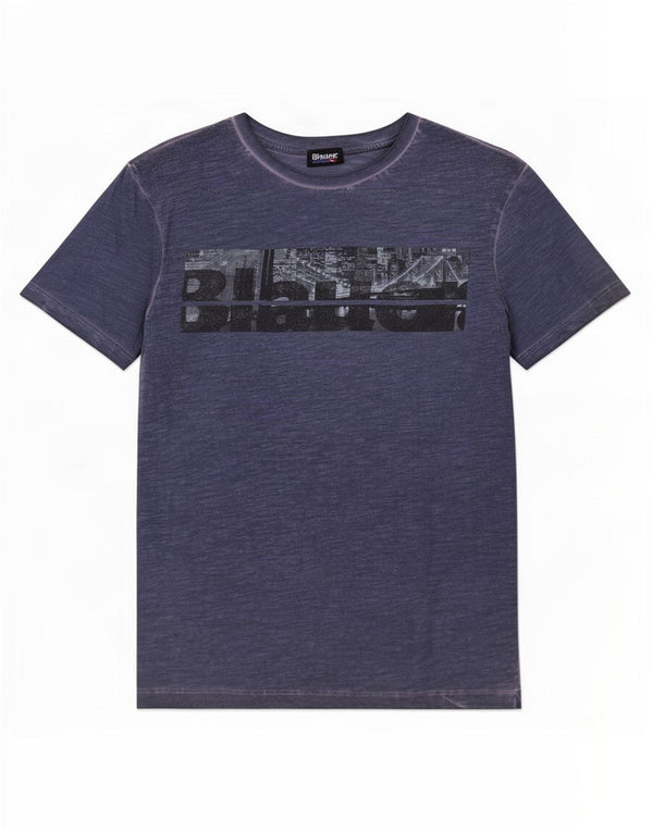 Blauer Hombre Camiseta Gráfica Top Medium Azul Marino