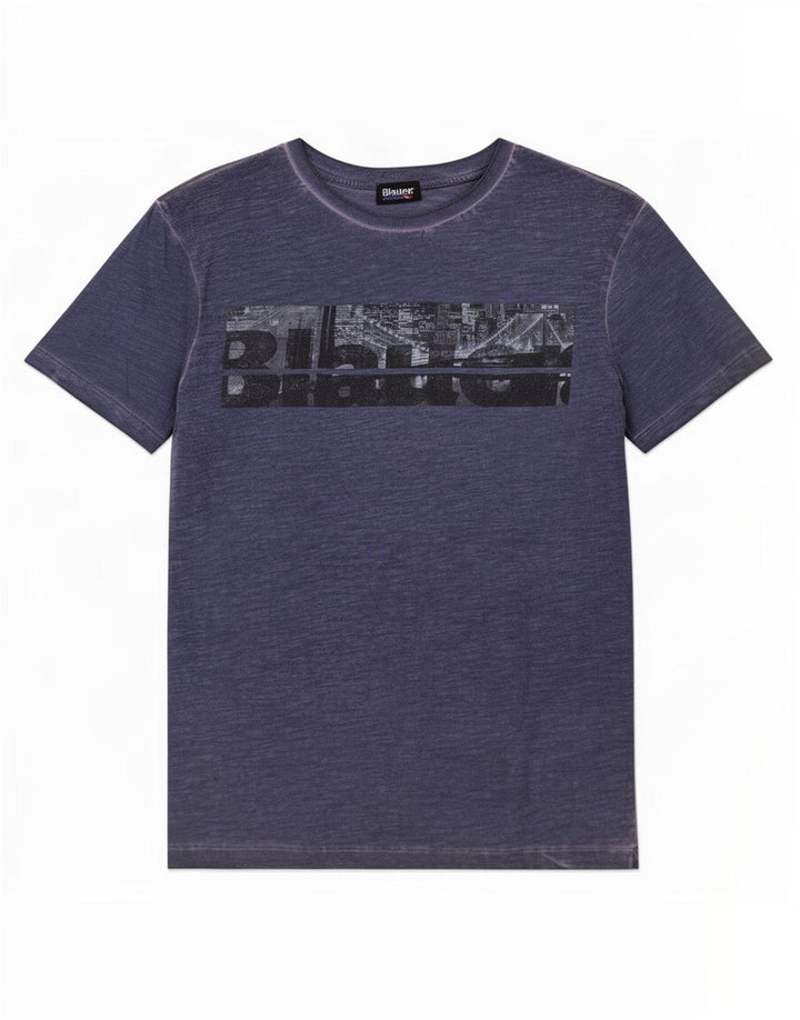 Blauer Hombre Camiseta Gráfica Top Medium Azul Marino
