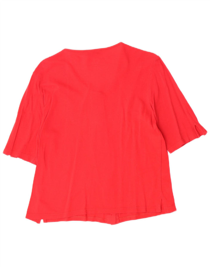 Sergio Tacchini Blusa de manga corta para mujer IT 48 XL Rojo