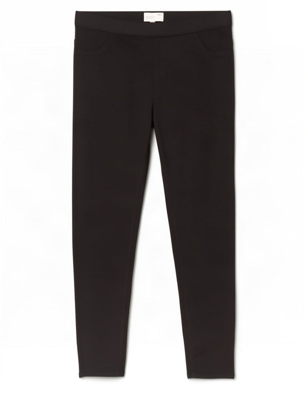 Marks & Spencer Vaqueros Jegging Cortos para Mujer UK 18 XL W36 L25 Algodón Negro